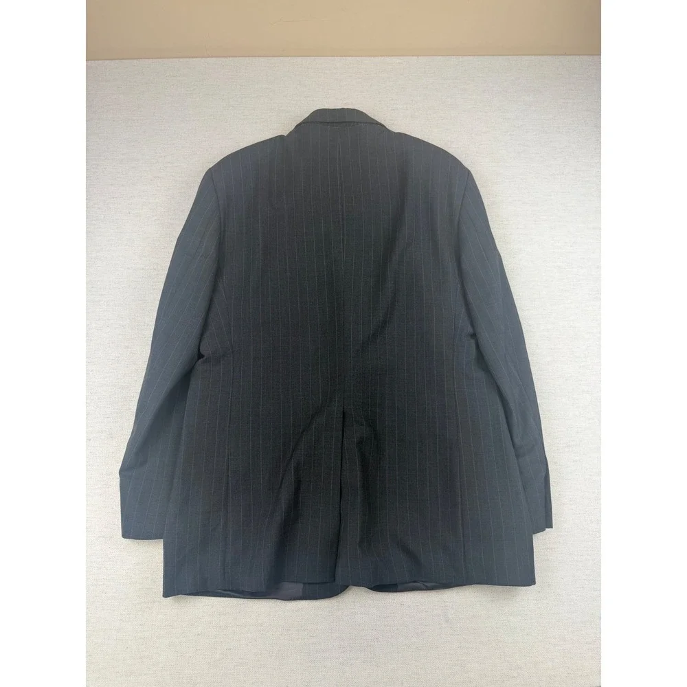 Brooks Brothers 346 Mens 46L Pinstripe Wool Stretch Blazer Charcoal‎ Grey
